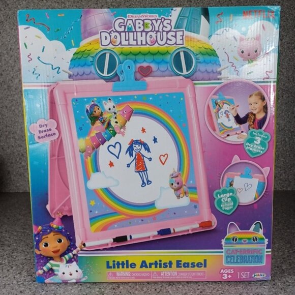RARE Artist Dry Erase Art Easel Gabby's Dollhouse with Markers - Picture 1 of 4
